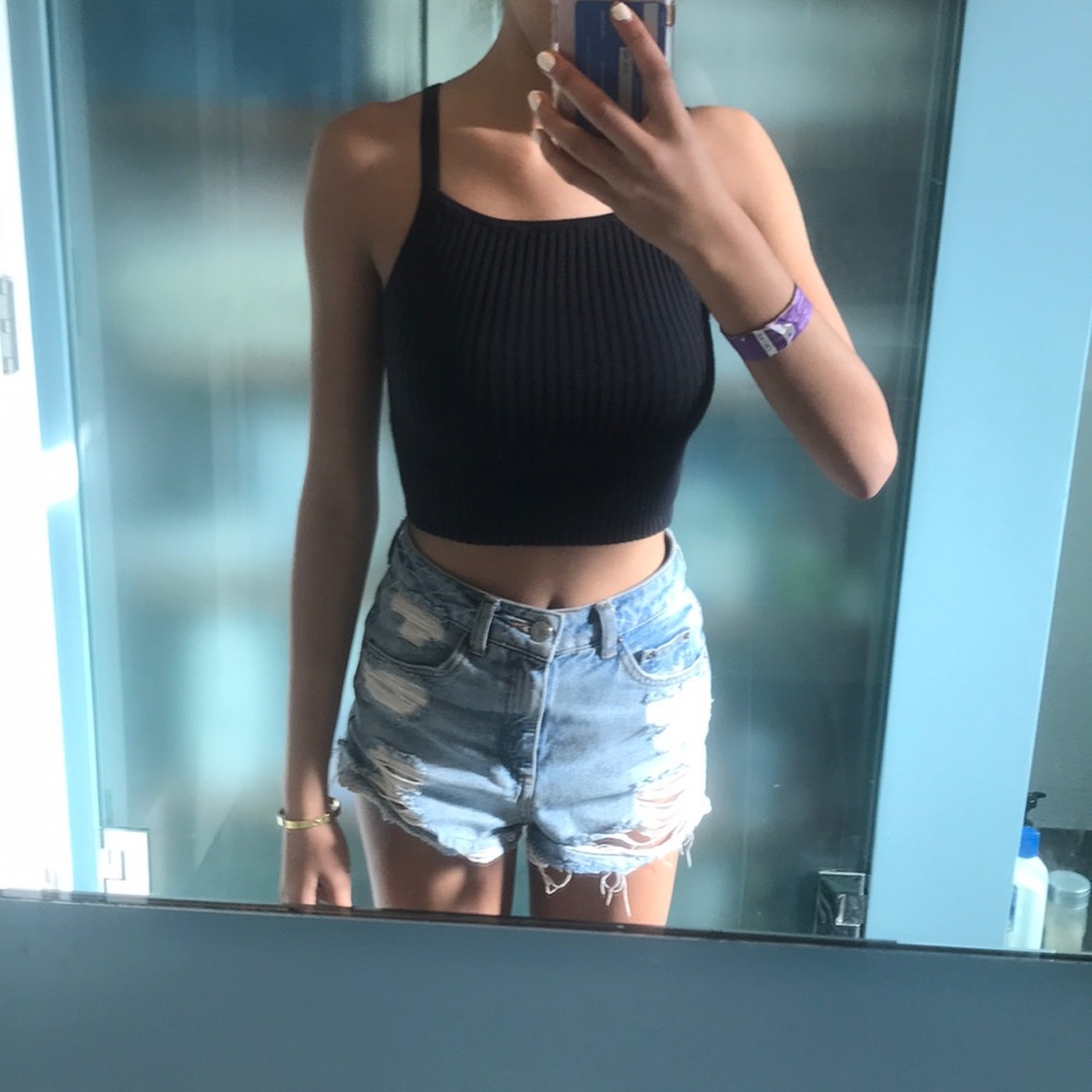 Rubbed, black BP tank top